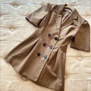 SOLD Custom made Korean brown blazer dress